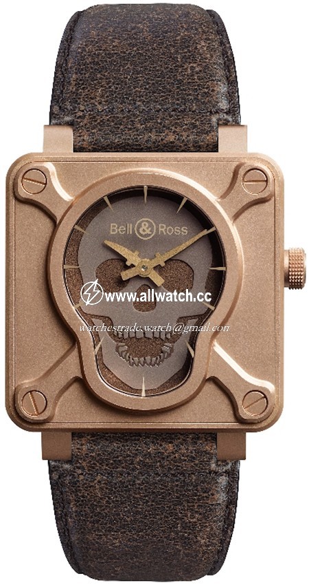 Bell & Ross BR0192-SKULL-BR Aviation Mens Automatic Bronze