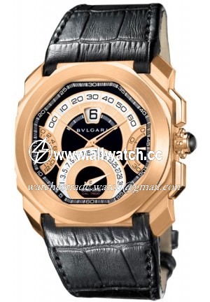 Bvlgari 101837 Mens Automatic 18 Carat Pink Gold