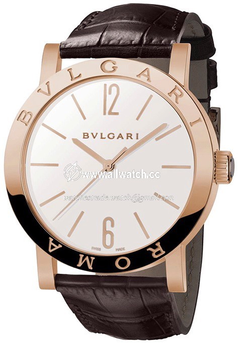 Bvlgari 102187 Mens Hand Wind 18 Carat Pink Gold