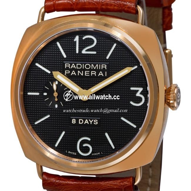 Panerai PAM00197 Radiomir Mens Hand Wind 18 k Rose Gold