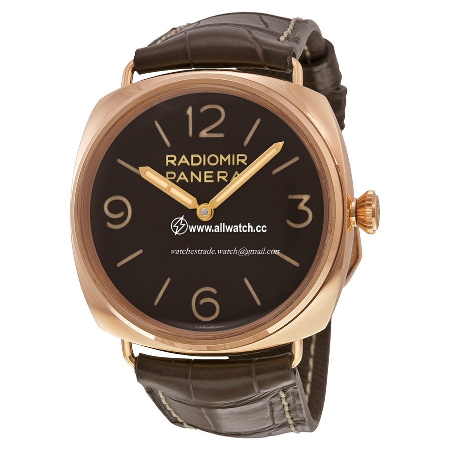 Panerai PAM00379 Radiomir Mens Hand Wind 18kt Rose Gold