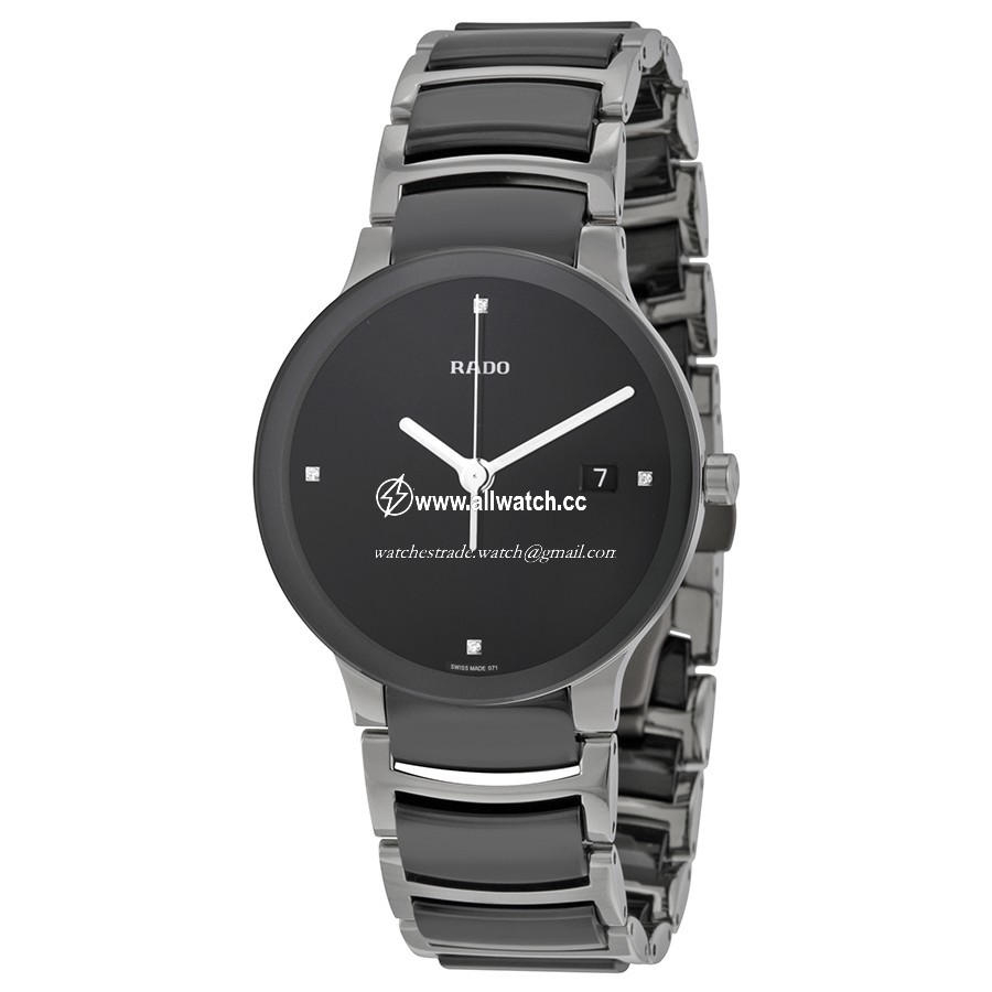 Rado R30934712 Centrix Mens Quartz Black Ceramic
