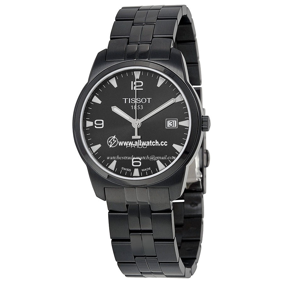 Tissot T049.410.33.057.00 PR 100 Mens Quartz Black Ion-plated Stainless Steel