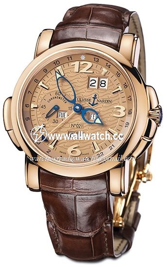 Ulysse Nardin 322-66 GMT Perpetual Mens Automatic 18kt Rose Gold