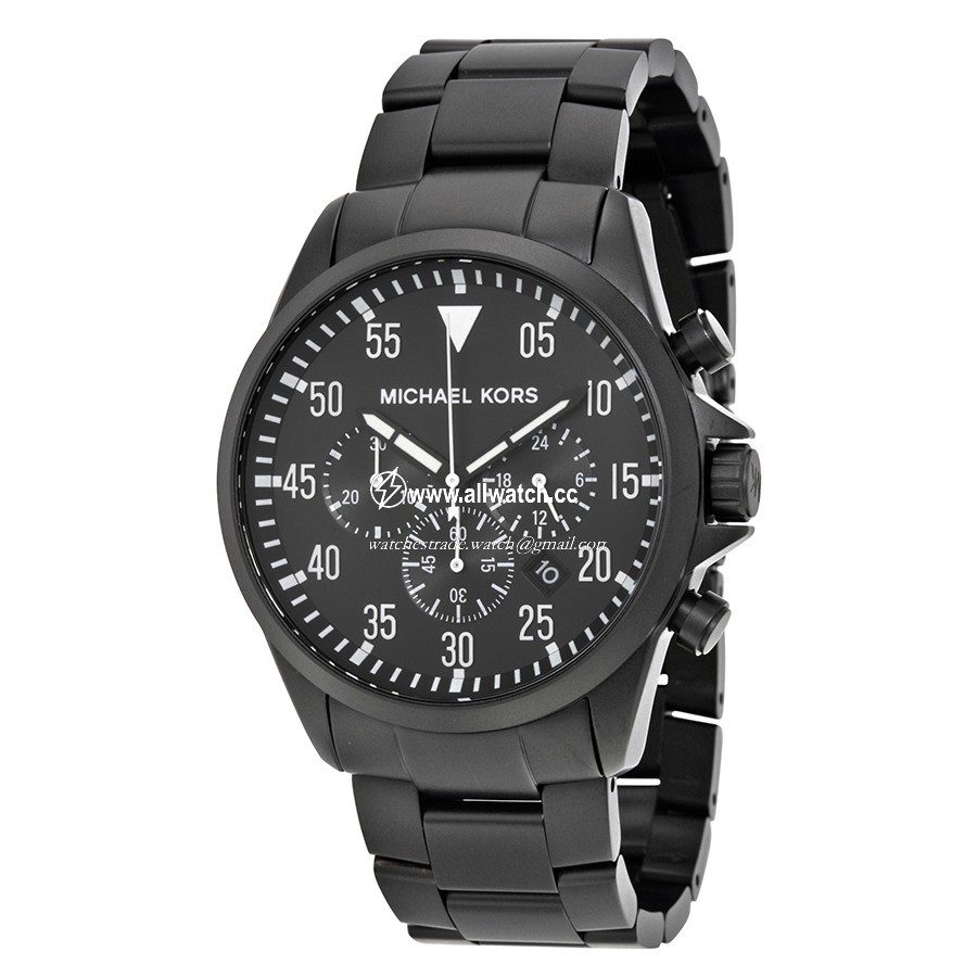 Michael Kors MK8414 Gage Mens Quartz Black Ion-plated Stainless Steel