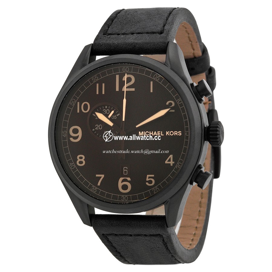 Michael Kors MK7069 Hangar Mens Quartz Black Ion-plated Stainless Steel