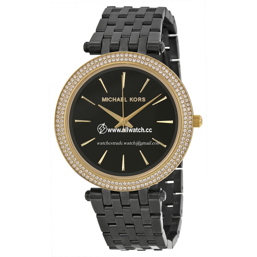 Michael Kors MK3322 Ladies Quartz Black Ion-plated Stainless Steel