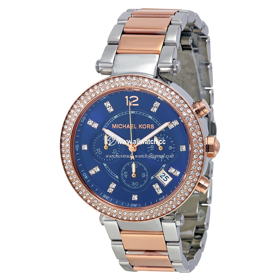 Michael Kors MK6141 Parker Ladies Quartz Rose Gold-tone Stainless Steel
