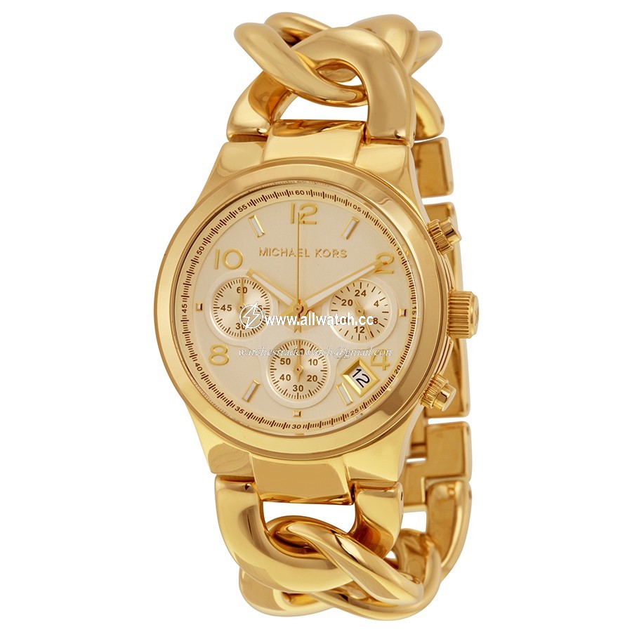 Michael Kors MK3131 Runway Ladies Quartz Gold-tone Stainless Steel