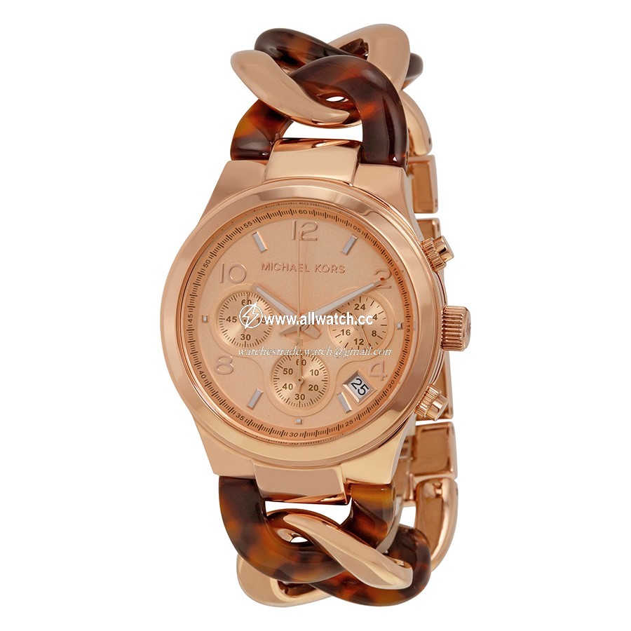 Michael Kors MK4269 Runway Ladies Quartz Rose Gold-tone Stainless Steel