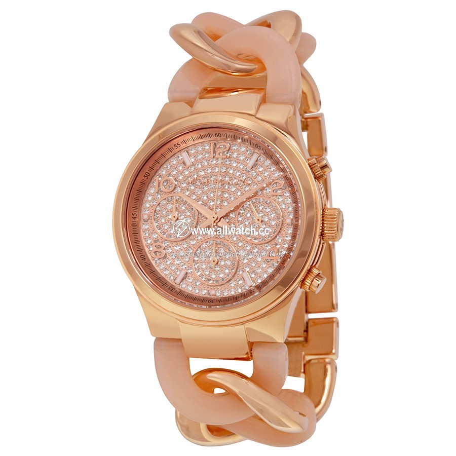 Michael Kors MK4283 Runway Ladies Quartz Rose Gold-tone Stainless Steel