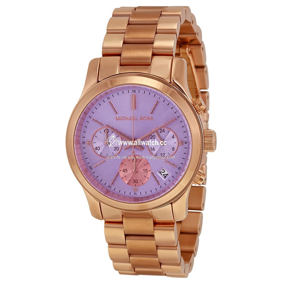 Michael Kors MK6163 Runway Ladies Quartz Rose Gold-tone Stainless Steel