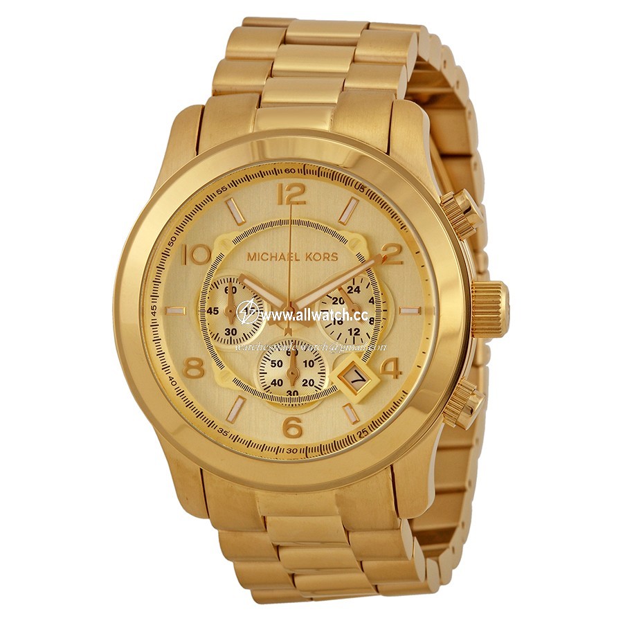 Michael Kors MK8077 Runway Mens Quartz Gold-tone Stainless Steel