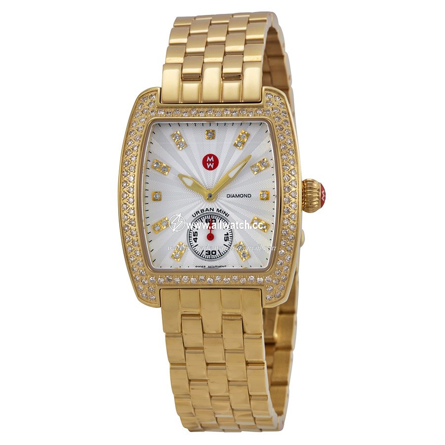 Michele 5001 Ladies Quartz 18kt Gold-plated Stainless Steel