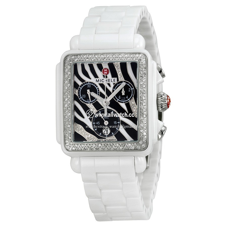Michele MWW06F000010 Deco Ladies Quartz White Ceramic