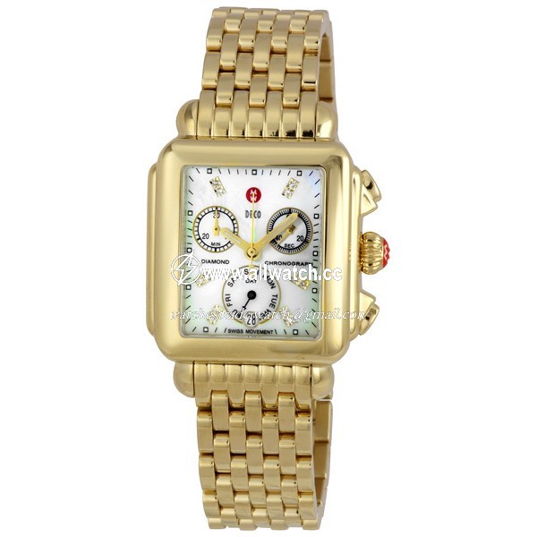 Michele MWW06P000016 Deco Ladies Quartz Gold-tone Stainless Steel