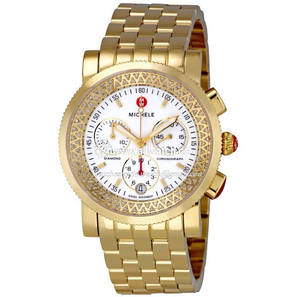 Michele MWW01C000043 Ladies Quartz Gold-Plated Stainless Steel