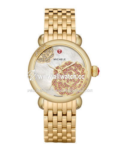 Michele MWW03T000077 Ladies Quartz Gold-Tone Stainless Steel