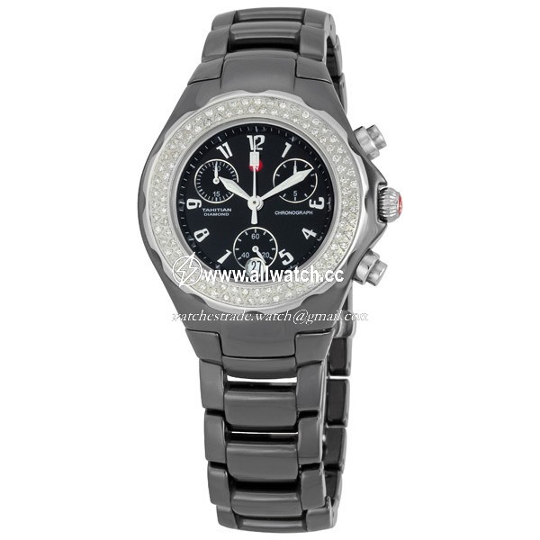 Michele MWW12A000005 Ladies Quartz Black Ceramic