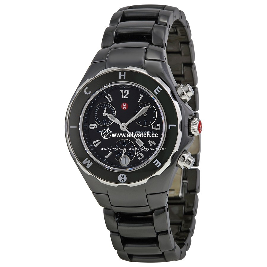 Michele MWW12A000006 Ladies Quartz Black Ceramic