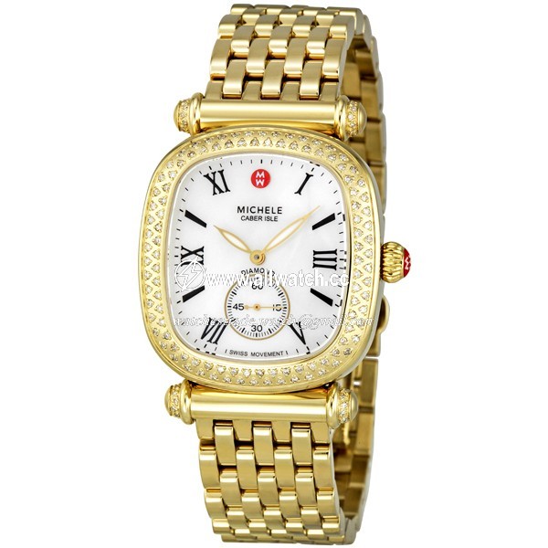 Michele MWW16C000008 Ladies Quartz Gold Plated Stainless Steel