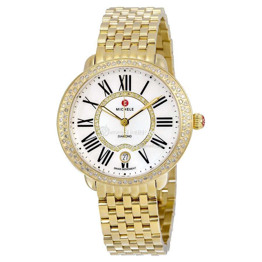 Michele MWW21B000031 Ladies Quartz 18kt Gold-plated Stainless Steel