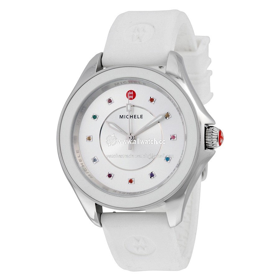 Michele MWW27A000007 Ladies Quartz White Silicone