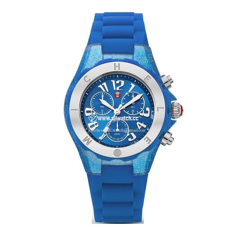 Michele MWW12F000074 Tahitian Jelly Beans Ladies Quartz Stainless Steel with Blue Glitter