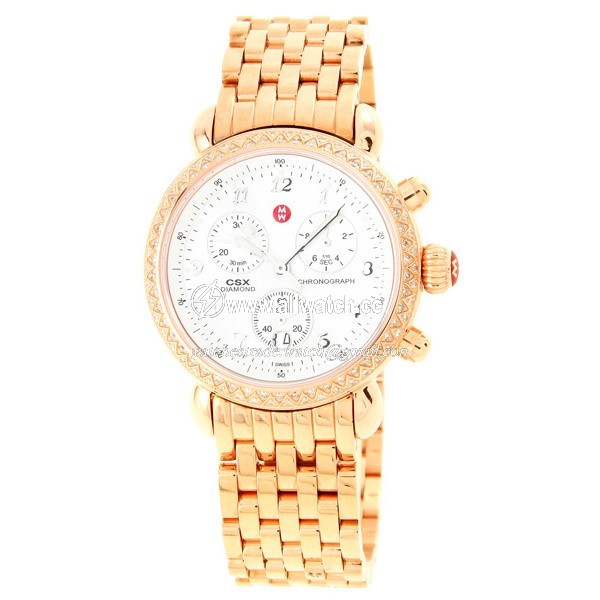 Michele W03C000206 Ladies Quartz Rose Gold-Tone Stainless Steel