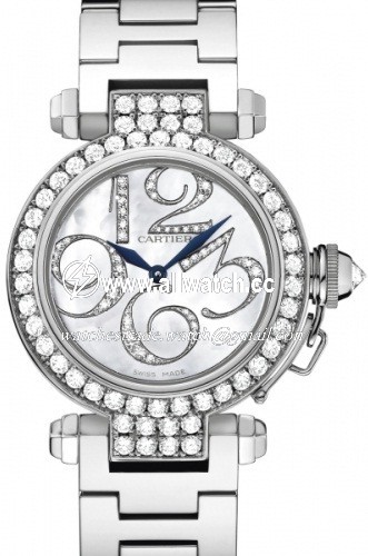Cartier WJ12320G Pasha de Cartier Ladies Quartz 18kt White Gold