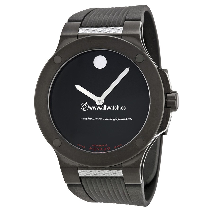 Movado 0606492 Mens Automatic Black PVD Stainless Steel and Texalium