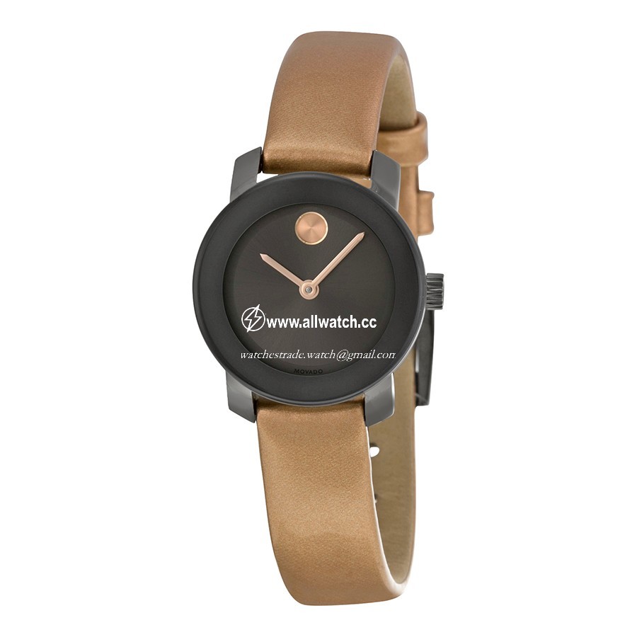 Movado 3600341 Ladies Quartz Gunmetal Ion-plated Stainless Steel