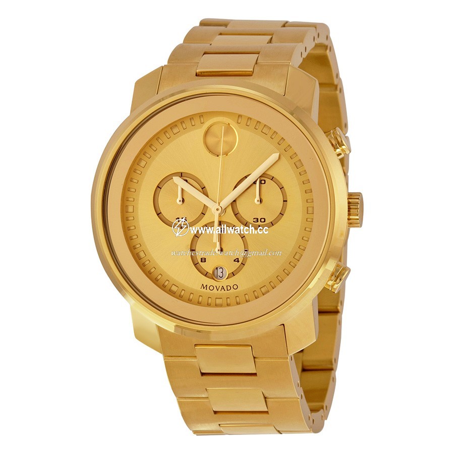 Movado 3600278 Bold Mens Quartz Yellow Gold Ion-Plated Stainless Steel