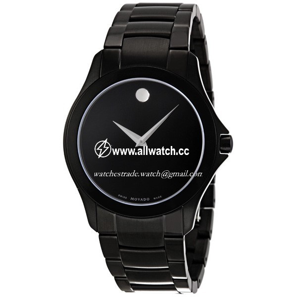 Movado 0606486 Museum Mens Quartz Black Ion-plated Stainless Steel
