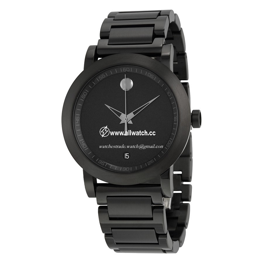 Movado 0606615 Museum Mens Quartz Black PVD Stainless Steel