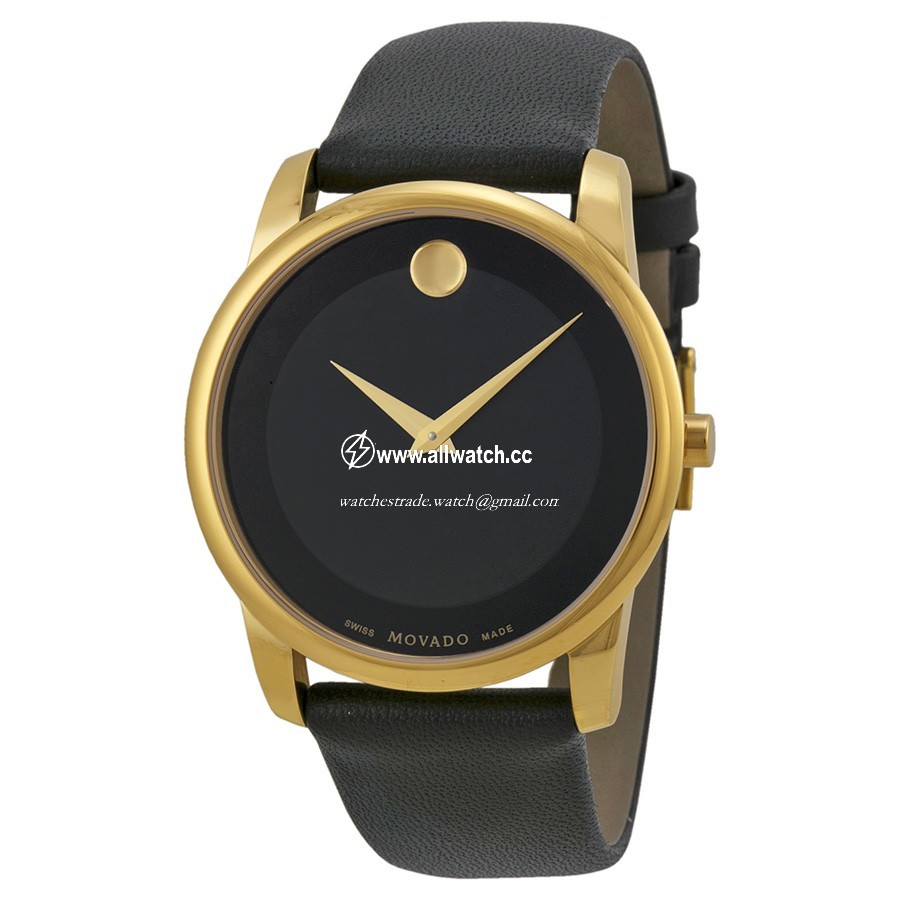 Movado 0606876 Museum Mens Quartz Yellow Gold PVD Stainless Steel