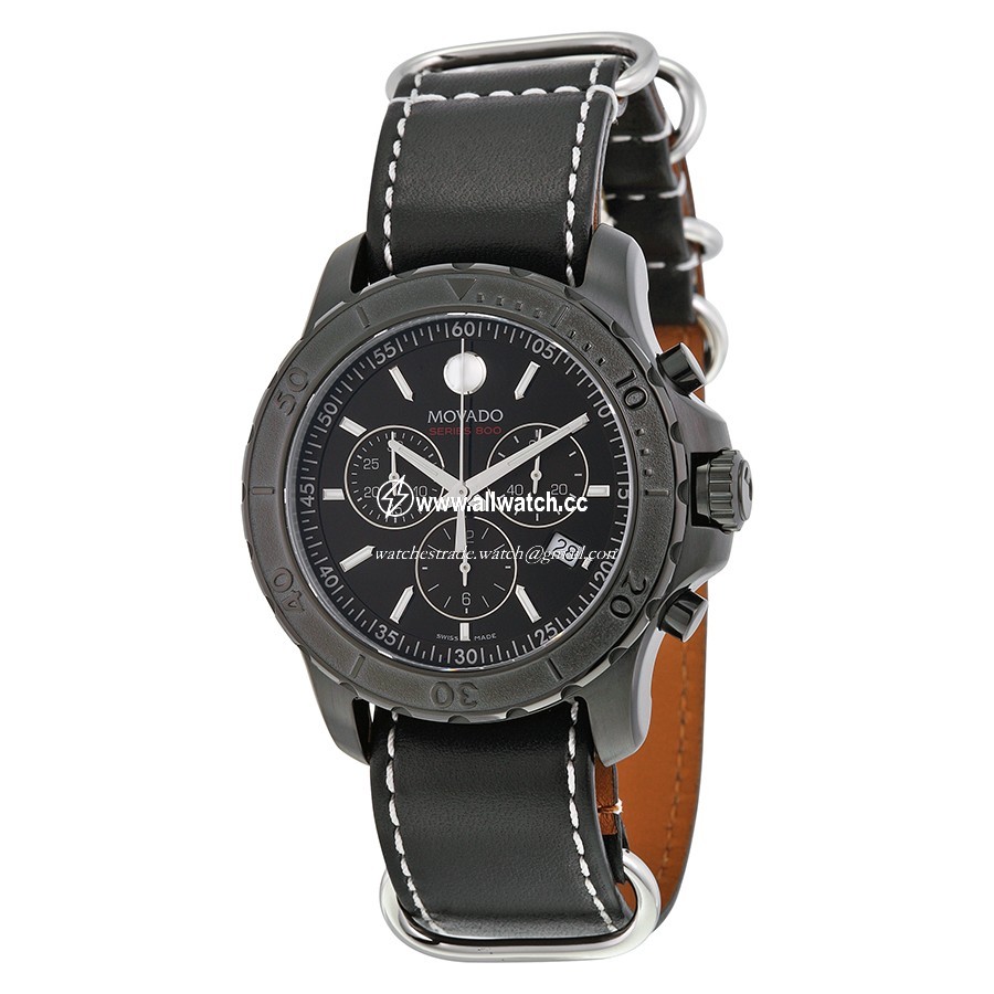 Movado 2600131 Series 800 Mens Quartz Black PVD Stainless Steel