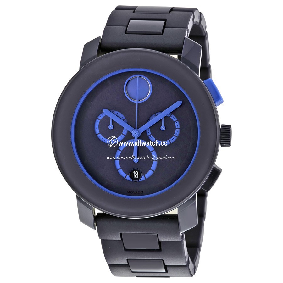 Movado 3600270 Bold Mens Quartz Navy Blue Stainless Steel