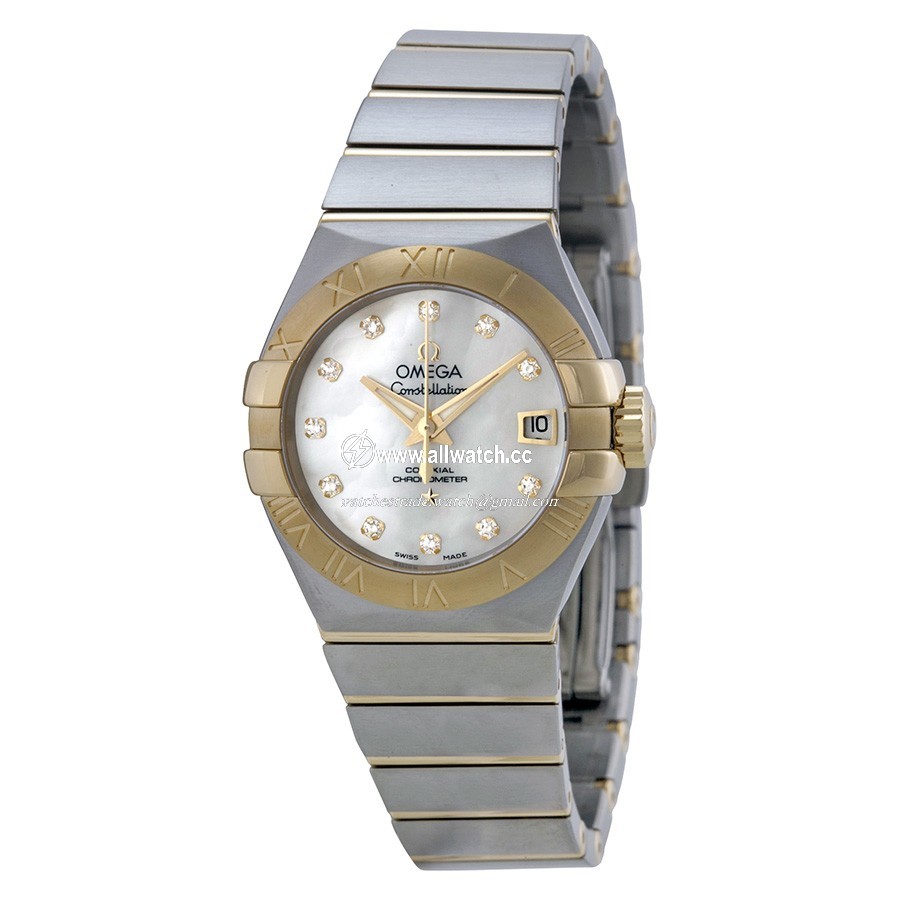 Omega 123.20.27.20.55.003 Constellation Ladies Automatic 18Kt Gold and Stainless Steel