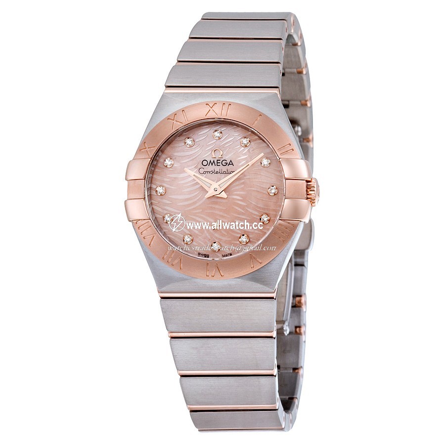 Omega 123.20.27.60.57.004 Constellation Ladies Quartz Stainless Steel and 18K Rose Gold