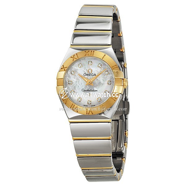 Omega 12320246055004 Constellation Ladies Quartz Stainless Steel and yellow gold