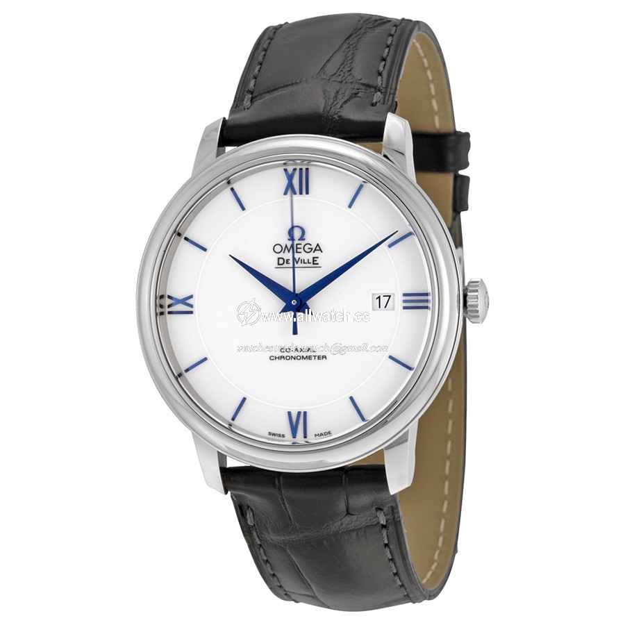 Omega 42453402004001 DeVille Mens Quartz White Gold