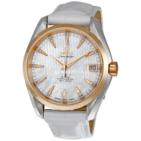 Omega 231.23.39.21.55.001 Seamaster Aqua Terra Mens Automatic 18 kt Rose Gold and Stainless Steel