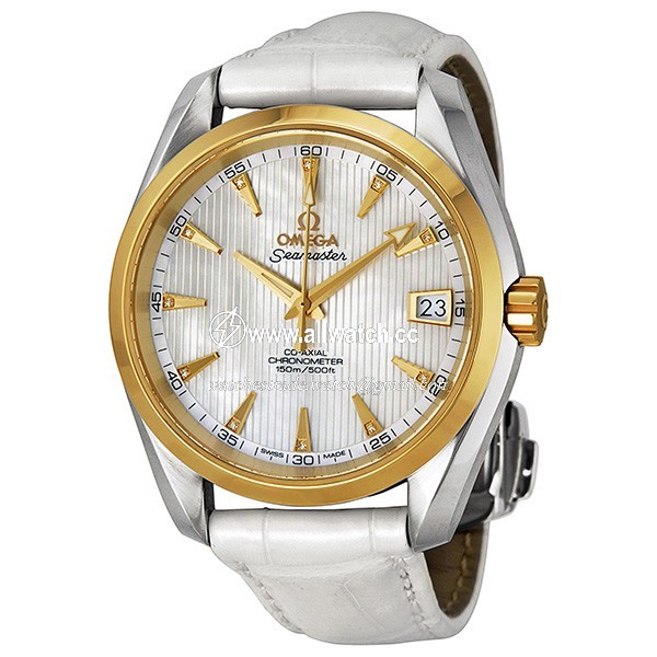 Omega 231.23.39.21.55.002 Seamaster Aqua Terra Mens Automatic Solid 18 kt Gold and Steel