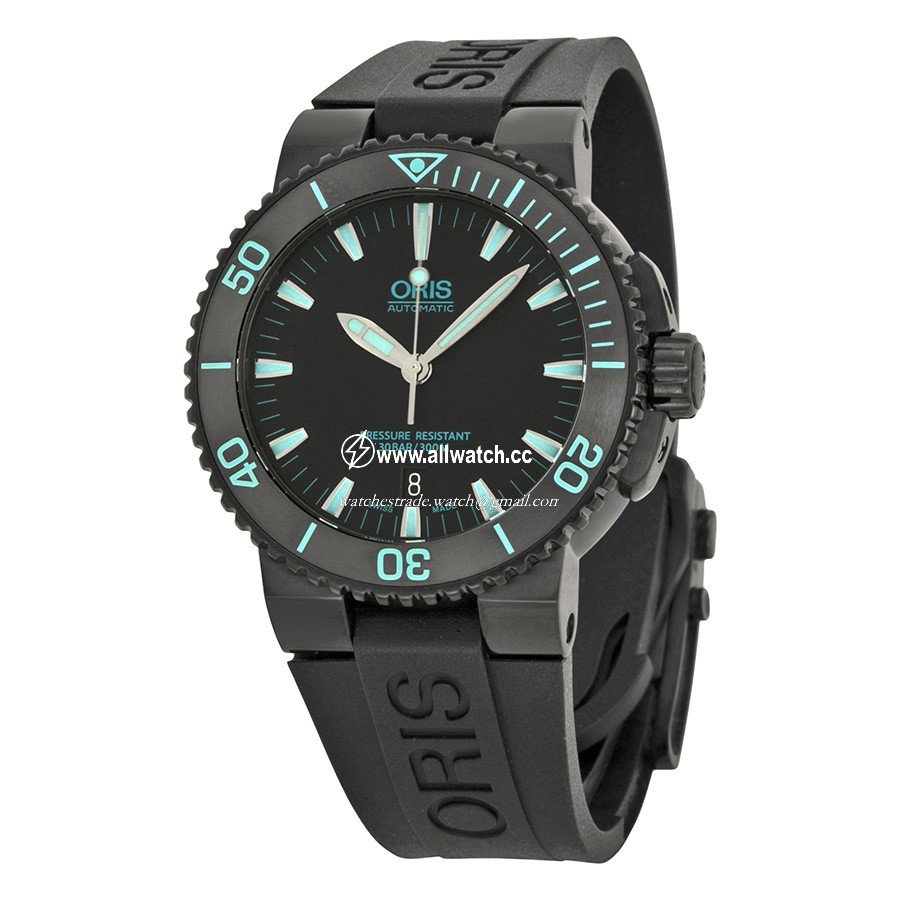 Oris 01 733 7653 4725RS Mens Automatic Black DLC-coated Stainless Steel