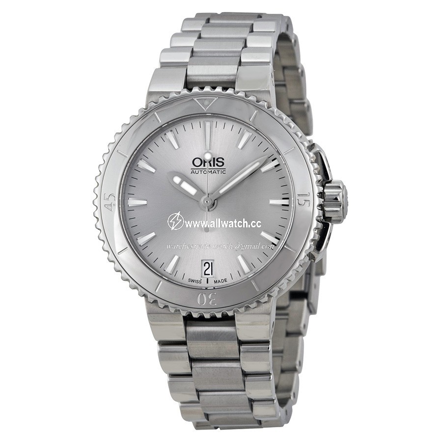 Oris 01 733 7652 4141-07 8 18 01P Aquis Ladies Automatic Stainless Steel