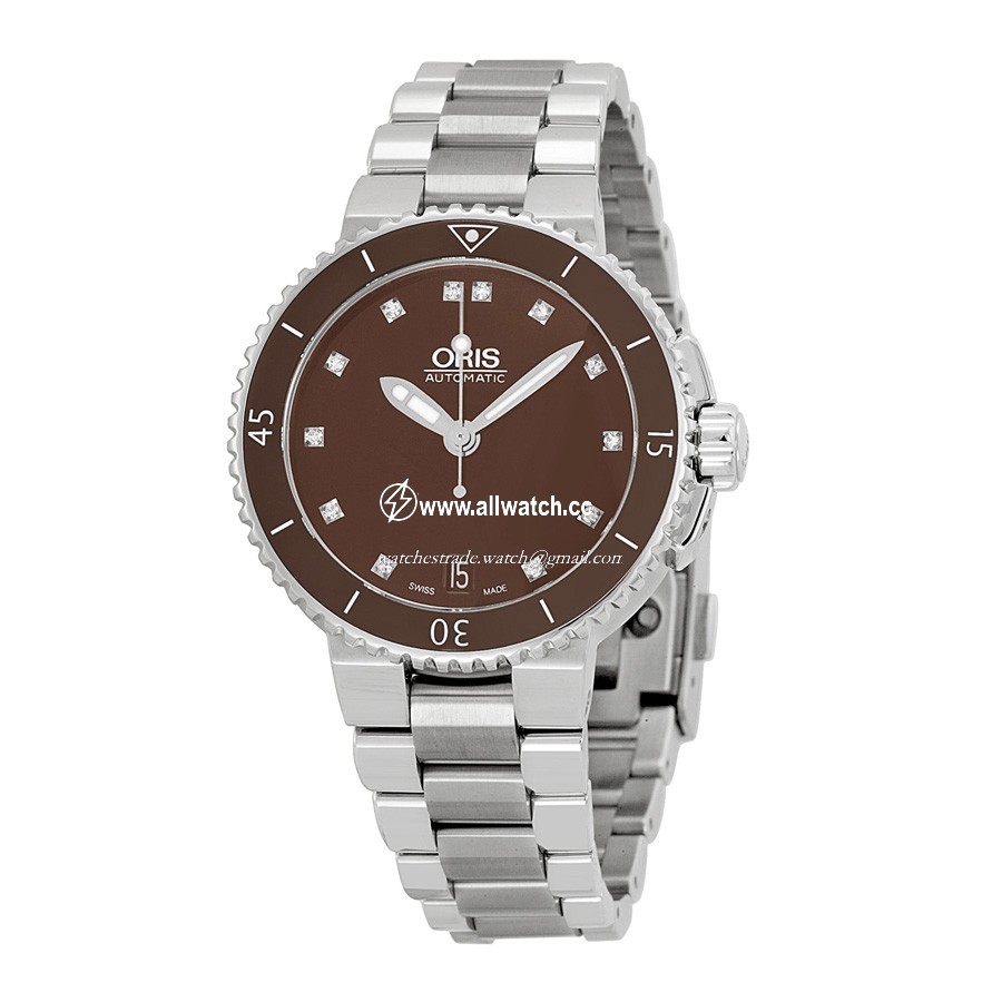 Oris 01 733 7652 4192-07 8 18 01P Aquis Ladies Automatic Stainless Steel