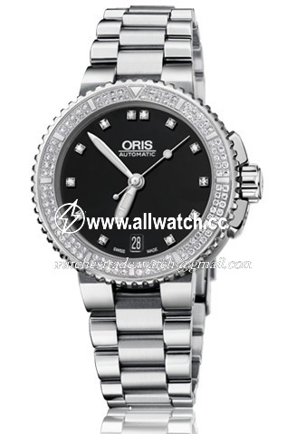 Oris 01 733 7652 4994-07 8 18 01P Aquis Ladies Automatic Stainless Steel