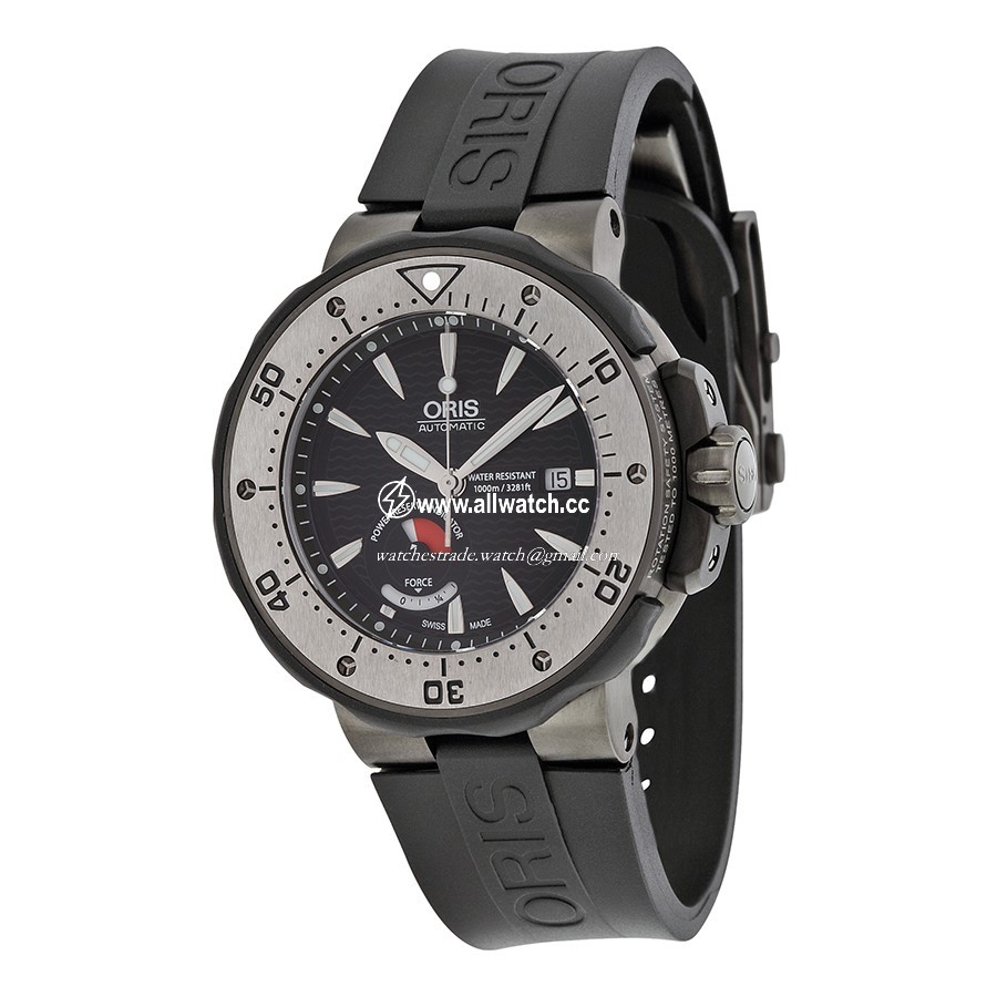 Oris 01 667 7645 7284-Set Pro Diver Mens Automatic Grey PVD Titanium