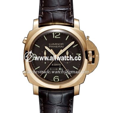 Panerai PAM00319 Luminor Mens Hand Wind 18k Rose Gold, Brushed
